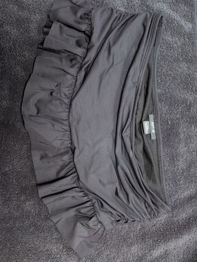 Apt. 9 Black Ruffle Mini Swim Skirt